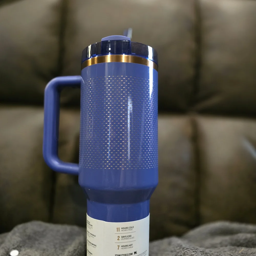 Stanley Blue and Gold Quencher H2.0 Tumbler - Picture 2 of 2